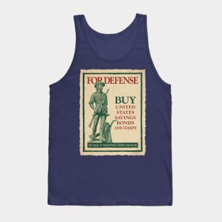 WWII Vintage Style Buy US Savings Bonds for Defense Tank Top